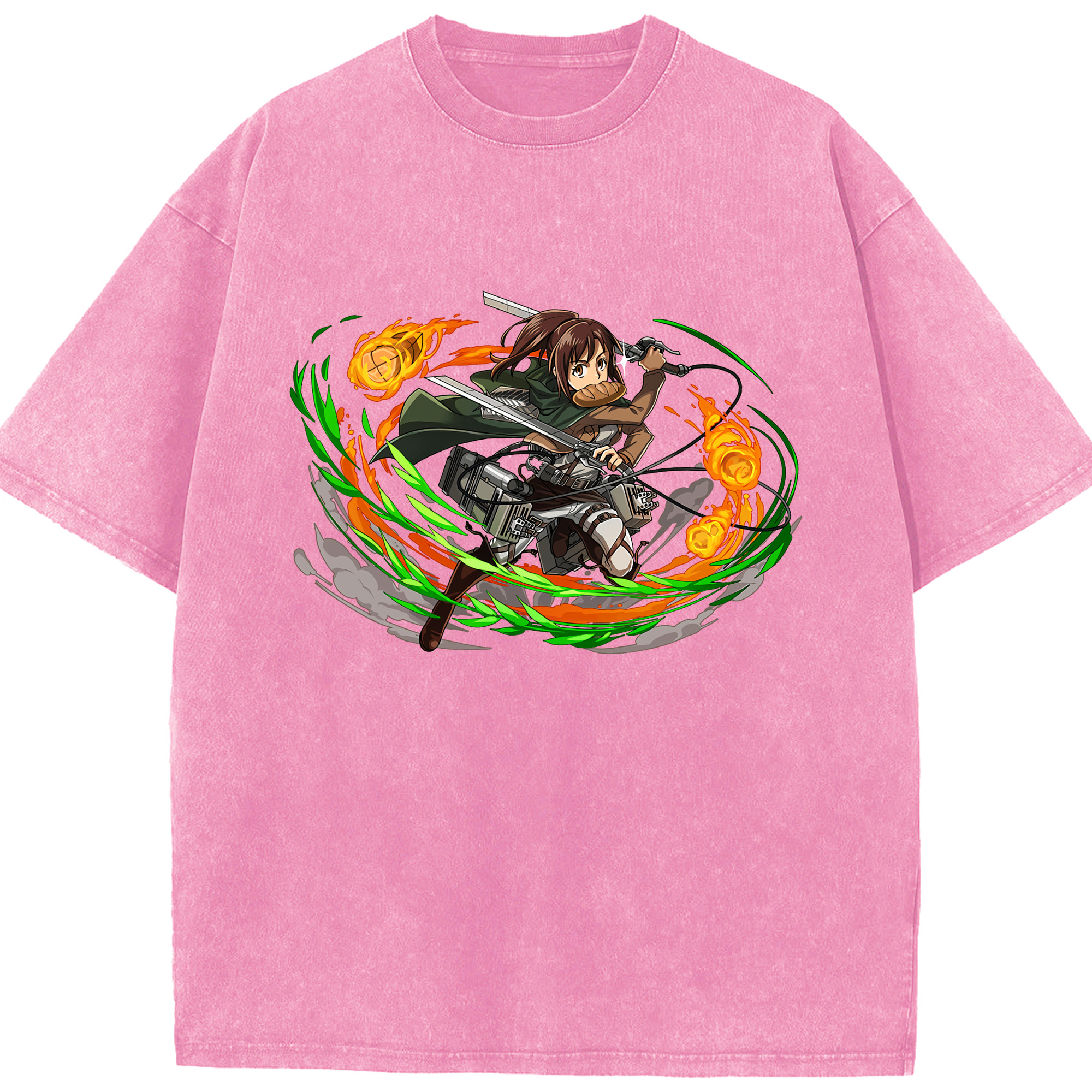 （画像用） 進撃の巨人 サシャ·ブラウス Attack on Titan Sasha Blaus 綿100% ヴィンテージ風 半袖Tシャツ（フロントプリント）